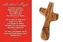 Arboravida Olive Wood Holding Cross and The Lords Prayer, Serenity Prayer Gift Card