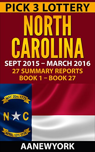 Pick 3 Lottery North Carolina: 27 Summary Reports (Book 1 to Book 27)