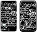 Liebesbrief Black Design Protective Skin Decal Cover Sticker for Apple 3G iPhone