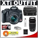 Canon Digital Rebel XTi 10.1MP Digital SLR Camera (Black) + Canon EF-S 18-55mm Lens [Outfit] + Canon EF 75-300mm III Lens + NB-2LH Battery + Accessory Kit