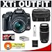 Canon Digital Rebel XTi 10.1MP Digital SLR Camera (Black) + Canon EF-S 18-55mm Lens [Outfit] + Canon EF 75-300mm III Lens + NB-2LH Battery + Accessory Kit