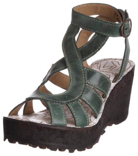 FLY London Womens Gipsy Ankle Strap Sandal,Green Rug,41 EU/10 M US