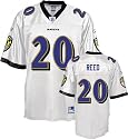 Ed Reed Jersey: Reebok White Replica #20 Baltimore Ravens Jersey