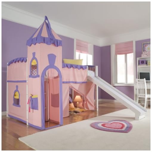 Schoolhouse Twin Princess Loft Bed W Slide Perfect For Your