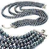 Emma Black 6-7mm A Freshwater Pearl Necklace