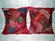 Indian Gift Idea- 2 Rose India Decor Beaded Pillow Cotton Cushion Case 16x16 Free Shipping