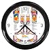 Black Wall Clock Reflexology Foot Doctor Massage Chart