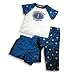 Wonder Kids - Infant And Toddler Boys 3 Piece Short Sleeve Pajamas, Blue, White
