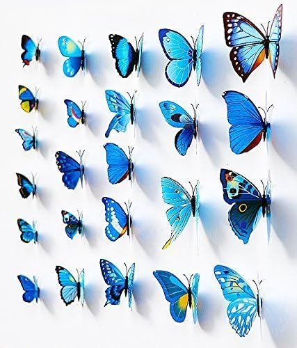 1 X 3D Butterfly Wall Stick Wall Decals Super for Girls' Room Baby' Wall Decor by KS8