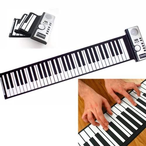 Raceka(TM) 61 Keys Roll-Up Soft Keyboard Piano 
