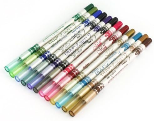 ieasysexy Apack of 12Pcs Colorful Eyebrow Eye Lip Liner Pencil Pen Cosmetic Makeup Set Kit Eyeliner