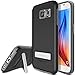 Galaxy S6 Case, OBLIQ [Skyline Advance][Black/Gray] Kickstand Thin Bumper Armor Scratch Resist Fit Metallic Finish Dual Layered Heavy Duty Hard Protection Hybrid High Quality Clear Case (for Samsung Galaxy S6)
