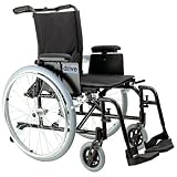 Drive Medical Cougar Ultra Lightweight Rehab Wheelchair with Various Arms Styles and Front Rigging Options, Black, 18"