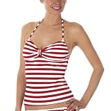Xhilaration Candy Cane Tankini - Red