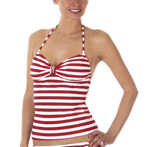 Xhilaration Candy Cane Tankini - Red