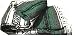 Green Large Authentic Falsa Mexican Yoga Meditaion Blanket 7'/5' Southwest Rug Throw