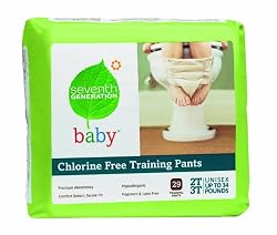Seventh Generation Training Pants, 2t-3t, (26-34 Lbs), 29-count Packages  (Pack of 4) (116 Training Pants) [Amazon Frustration-Free Packaging]