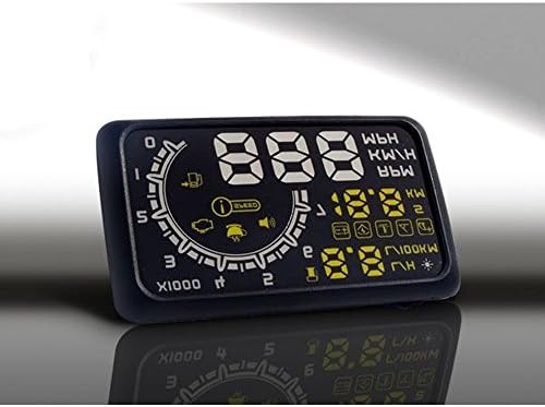 Highmantech® W02 LED Digital Obd-ii HUD Head up Display Car System Speedometer with RPM MPH Peed (Miles/km), Rpm, Voltage, Water Temp. (Easy Self Installation)