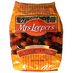 Mrs. Leeper's Pasta Organic, Corn Vegetable Radiatore, 12-Ounce Bags (Pack of 12)