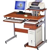 Deluxe Ergonomic Home-Office Computer Desk - Woodgrain