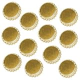 New Gold Crown Bottle Caps For Crafts, Scrapbooking, Jewelry (50 Pieces)