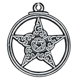 Gothic Pentacle -Pewter Pendant Sterling Silver