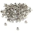 100 Leather Cord Ends Necklace Chain Jewelry Clasp Part