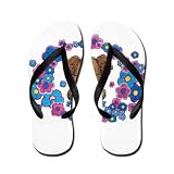 Artsmith, Inc. Kid's Flip Flops (Sandals) I'm So Happy Puppy Dog with Flowers