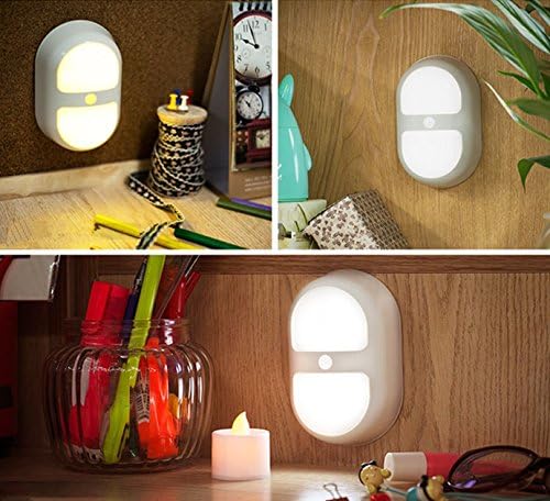 ActionFly LED Night Light With Sensor, Smart Nightlight for Kids Baby Room, Battery Powered, Wall Path Light Perfect for Bathrooms, Basement, Hallway, Laundry Room, Stairwells, Path