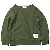 《年間定番》ZERO standard(ゼロスタンダード)30/7裏毛ベーシックトレーナー 130cm/GN NO.B-100301