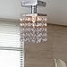 LightInTheBox Mini Semi Flush Mount in Crystal (Chrome Finish), Modern Home Ceiling Light Fixture Flush Mount, Pendant Light Chandeliers Lighting, Voltage=110-120V