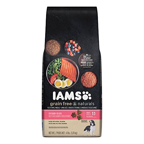 IAMS Grain Free Naturals Adult With Salmon and Red Lentils Dry Dog Food 4 Pounds
