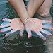 TrendBox 1 Pair- S Size Swim Swimming Soft Silicone Gear Paddle Fins Fingers Hand Palm Webbed Flippers Training Gloves Water Resistance