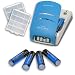 High Performance International AA / AAA Ni-mh Ni-Cd Charger - Battery Tester & Reconditioner, Featuring Blue LCD Status Monitor Includes (8) Premium 2700 MAH Ni-MH Batteries w/ Battery Holders