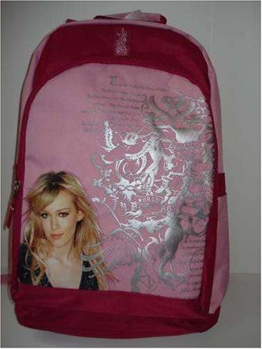 Hilary Duff Girls Pink School Backpack Large with BONUS Water Bottle