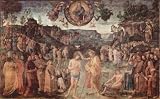 Pietro Perugino (Frescoes in the Sistine Chapel, scene: Baptism of Christ) Art Poster Print - 13 X 19