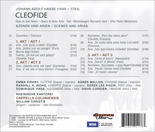 Johann Adolf Hasse: Cleofide [Scenes and Arias]