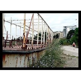 Sightseeing Boat (Stranded) Black Wood-Mounted Art Poster Print – 13″ X 19″
