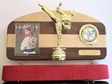 Martial Arts Belt Display with a Kick ! Signature Maple - Walnut