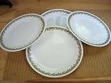 VINTAGE Corelle SPRING BLOSSOM Green 10 1/4" Diameter Plates(SET OF 4) VINTAGE Corelle SPRING BLOSSOM Green 10 1/4" Diameter Plates(SET OF 4)