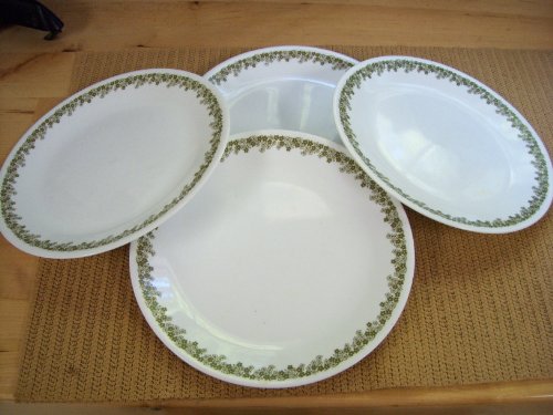 VINTAGE Corelle SPRING BLOSSOM Green 10 1/4 VINTAGE Corelle SPRING BLOSSOM Green 10 1/4