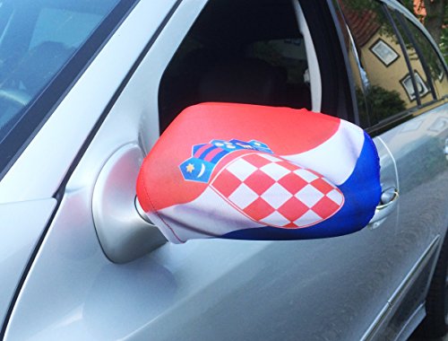 2x Auto Spiegel Rückspiegel Car Bikini EM 2016 Kroatien Hrvatska Fahne Flagge Flag