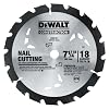 DEWALT DW3191 Series 20 7-1/4-Inch 18 Tooth FTG Nail Cutting Saw Blade with 5/8-Inch and Diamond Knockout Arbor