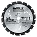 DEWALT DW3191 Series 20 7-1/4-Inch 18 Tooth FTG Nail Cutting Saw Blade with 5/8-Inch and Diamond Knockout Arbor