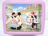 Mickey & Minnie Mouse in Paris #2 Plastic Lunch Box made by Aladdin