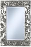 Textured Relief Silver Finish 36 High Wall Mirror