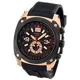 Torgoen Swiss Mens T07101 T7 Limited Edition Carbon Fiber Rose Gold Watch by Torgoen