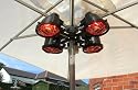 Outdoor 2000W Infrared/Infra Red 4 Head Parasol Heater