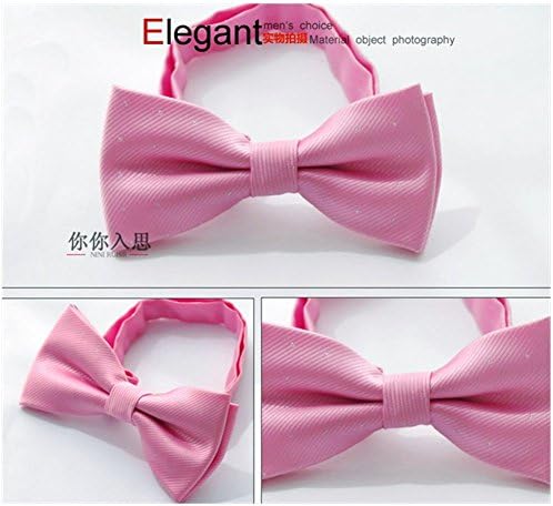 Casualfashion Korean Dot Style Bridegroom Wedding Bow Ties Fashion Business Men's Shirt Collar Tie Cravat (Pink)