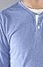 All Day The L/S Henley in Medium Blue Speckle,Tops for Men, Extra Extra Large,Blue